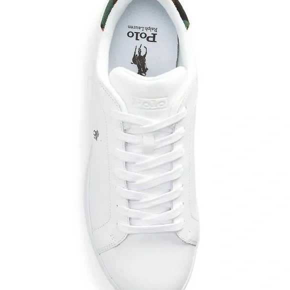 POLO RALPH LAUREN HERITAGE COURT II LEATHER SNEAKERS - Picture 3 of 4
